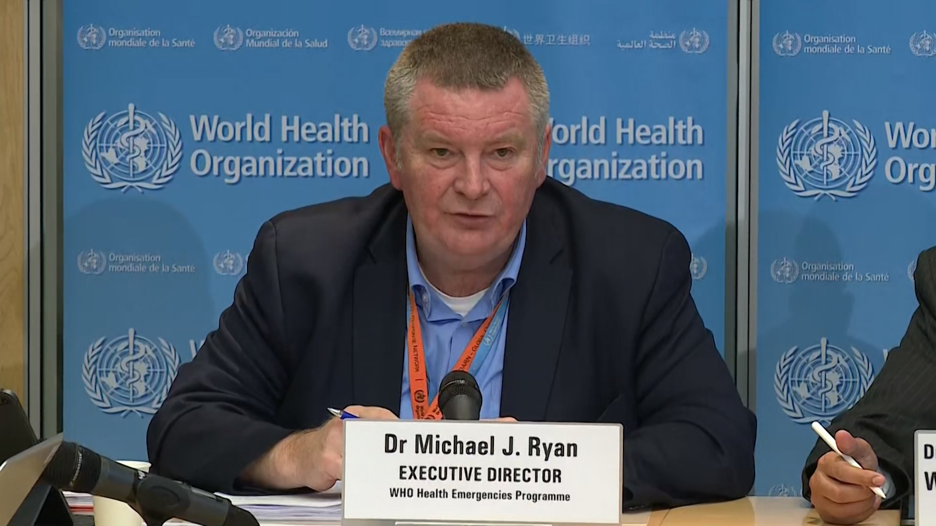 Dr. Mike Ryan Executive Director, WHO Health Emergencies Programme